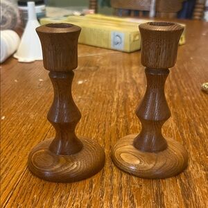 Elegant Wooden Candle Holders